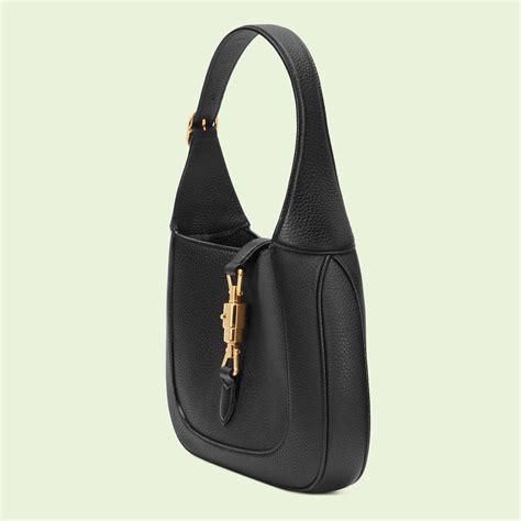 Sac Jackie En Cuir Grain Naturel Petite Taille En Cuir Noir