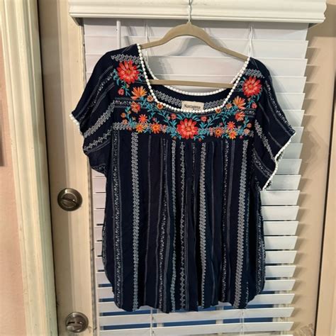 Savanna Jane Tops Savanna Jane Embroidered Top X Poshmark