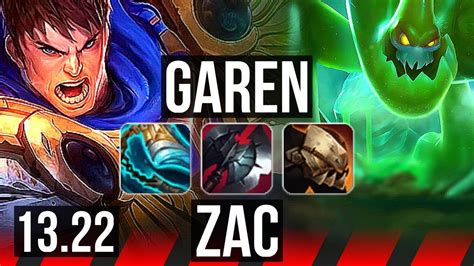 Garen Vs Zac Top Comeback Legendary 8 4 12 Kr Master 13 22