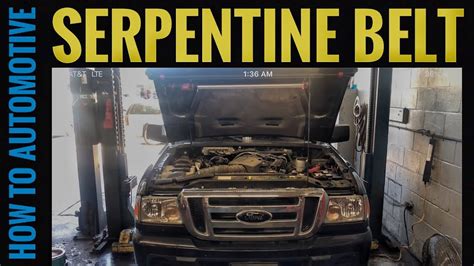 How To Replace The Serpentine Belt On A Ford Ranger With A 4 0l Engine Youtube