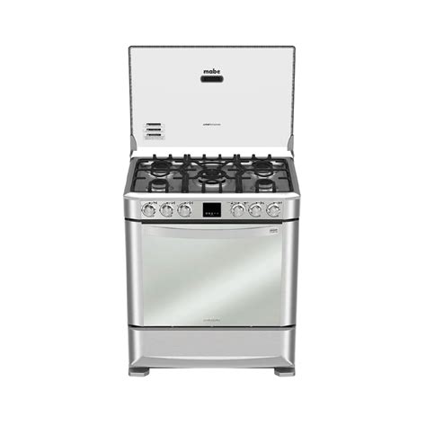 COCINA A GAS INOX 76 CM MABE 5 HORNILLAS Mayepsa