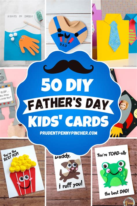 50 Homemade Fathers Day Cards For Kids To Make Prudent Penny Pincher