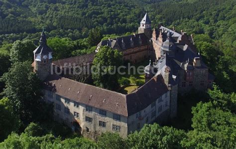 Mansfeld Von Oben Schloss Rammelburg In Mansfeld Im Bundesland