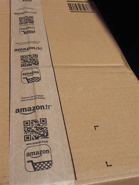 Amazon logo cardboard box editorial stock photo. Image of editorial ...