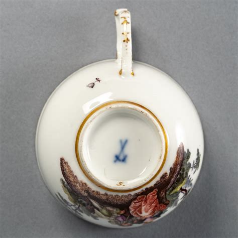 Proantic Meissen Circa 1745 Cup With Painted Decor After Watteau