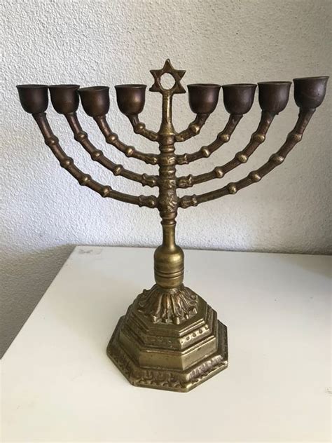 Jewish Candlestick Menorah With Arms And David Star Catawiki