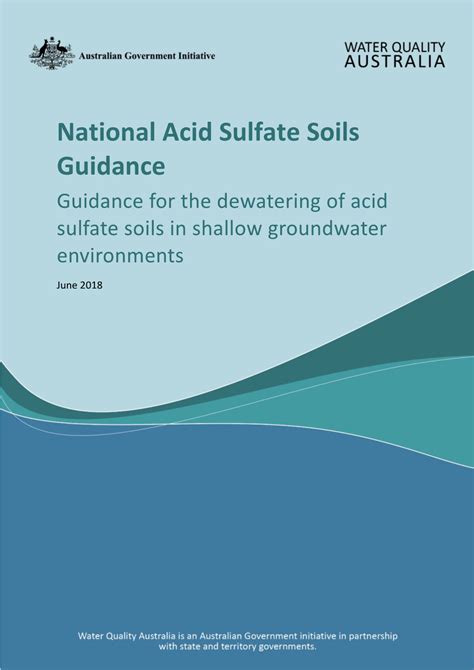 National Acid Sulfate Soils Guidance Guidance For The Dewatering Of