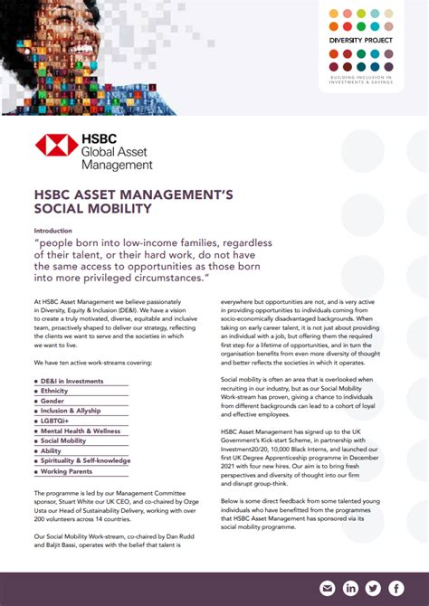 Hsbc Asset Management Case Study Social Mobility Diversity Project