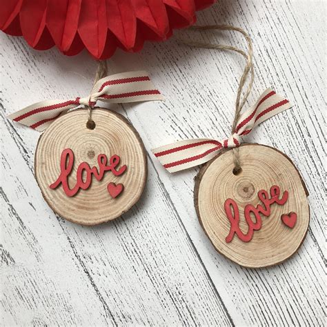 Personalised Wooden Love Token Keepsake Handmade Valentine Ts Diy