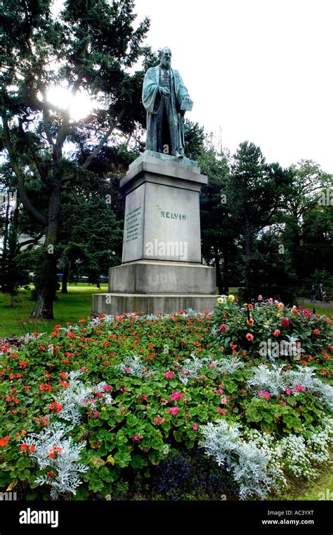 Lord Kelvin Statue Belfast Botanic Gardens Northern Ireland Stock Photo