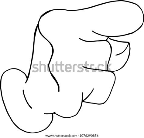 Hand Cartoon Character Indicating Right Vector Stock Vector (Royalty ...