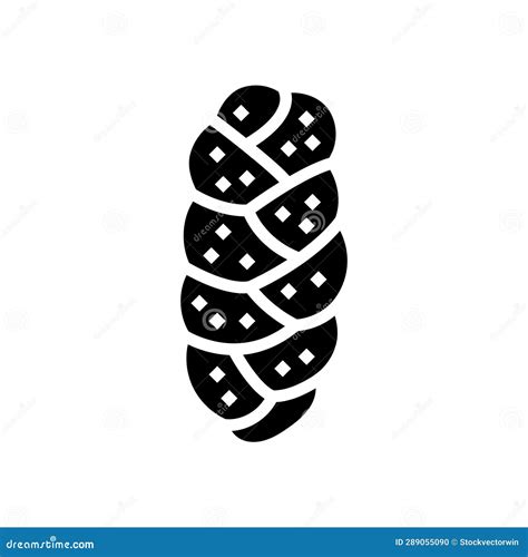 Challah Bread Jewish Glyph Icon Vector Illustration Stock Illustration