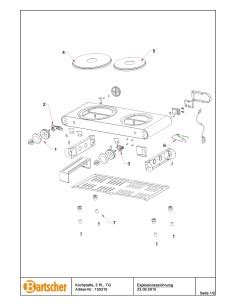 Pièces détachées Réchaud électrique 600 2PLTG Bartsher