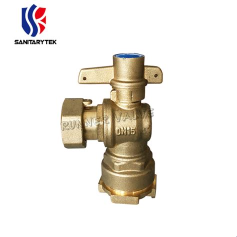 Brass Cw N Water Meter Lockable Ball Valve With Free Nut China