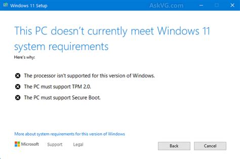 Tip Bypass Windows 11 Tpm And Secure Boot Requirements Check To Images