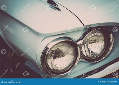 Vintage headlight stock photo. Image of motor, metallic - 50409338