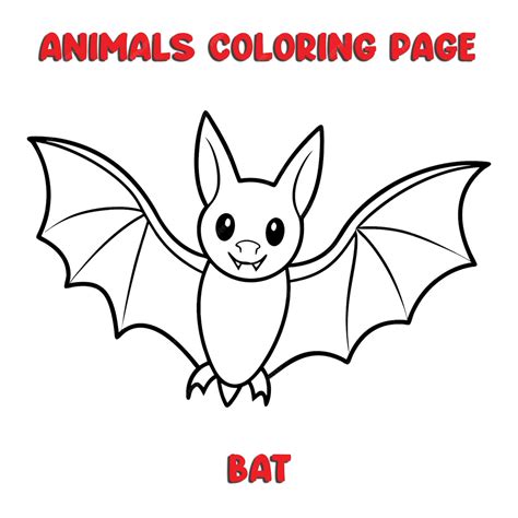 Premium Vector Cute Bat Outline Art Illustration Coloring Page Book