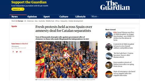 Reacción de la prensa internacional a las protestas en toda España