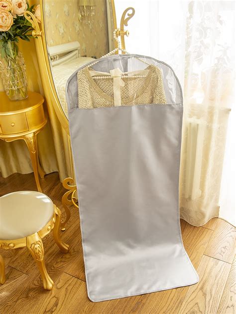 Чехол для одежды с окном серебристый 60х150 см – Joli Angel