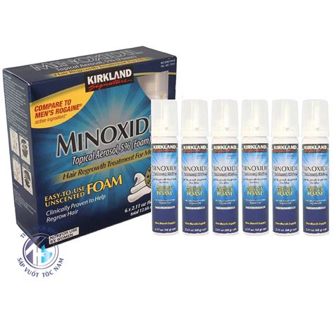 Thuốc Mọc Râu Kirkland Minoxidil Foam 5 Dạng Bọt Chính Hãng