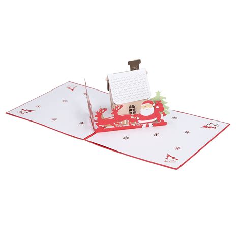 3d Christmas Cards Play Music Cute Christmas Pop Up Cards With Envelope