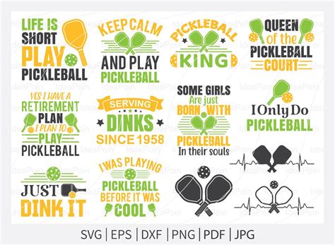 Pickleball Svg Pickleball Heartbeat Svg Pickleball Svg Bundle Pickleball Cricut Files Cut