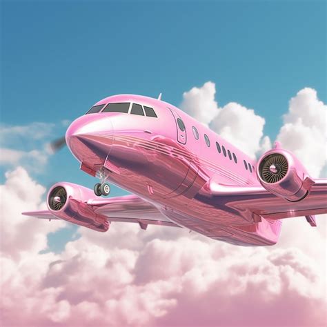 Premium Photo A Pink Airplane With The Words Air On The Bottom