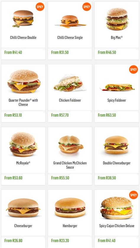 Mcdonald'S Menu With Prices South Africa 2024 - Opal Tracee