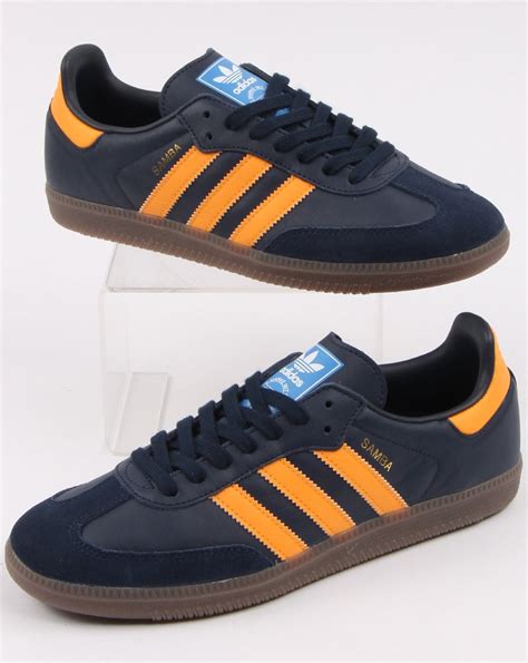 Adidas Samba Og Trainers Navy Orange Shop More Adidas At Scc