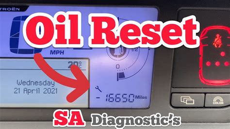 Citroen C4 Oil Reset Procedure Youtube