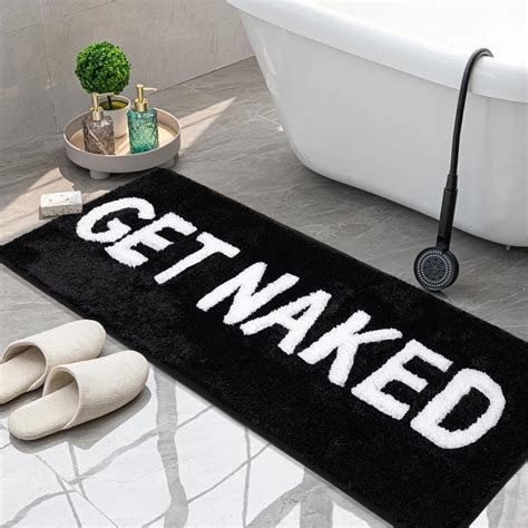 Amazon Get Naked Bath Mats Black Bathroom Rugs For Bathtub Funny