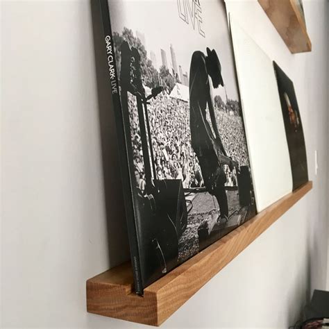 Présentoir pour collection de disques vinyles Rebord mural en bois dur