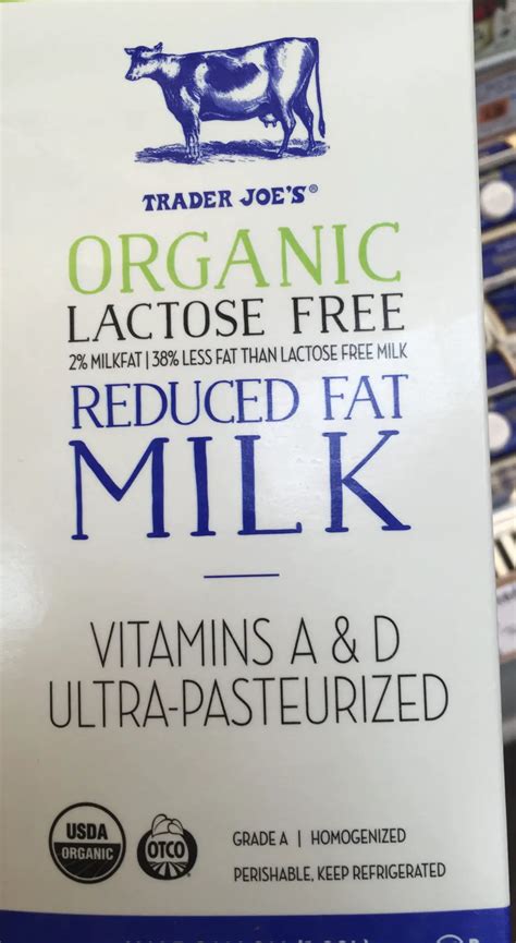 Trader Joes Lactose Free Milk Organic Reduced Fat Trader Joes Reviews