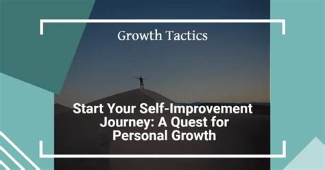 Start Your Self Improvement Journey A Quest For Personal Growth