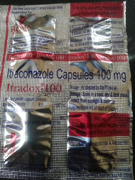 Itradox Itraconazole Capsules Prescription Treatment Treatment