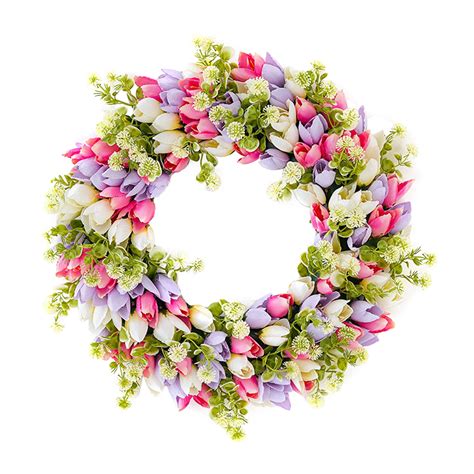 Harpi Spring Wreaths For Front Door 20 Summer Tulip Wreath With Green