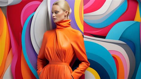 Premium AI Image | vibrant colors and shapes in modern fashion