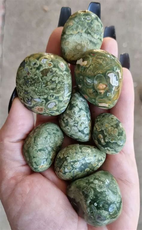 Premium Rainforest Jasper Rhyolite Tumbled Stone Crystals