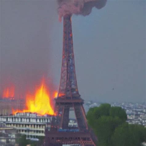 Eiffel Tower On Fire Super Realistic Stable Diffusion OpenArt