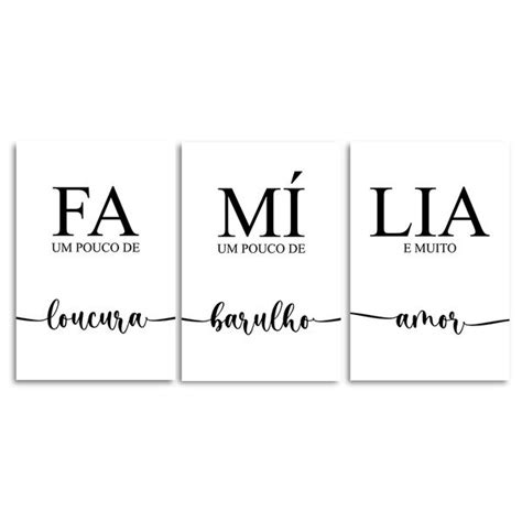 Conjunto De Placas Decorativas Trio Fam Lia Colorido Light Box Box