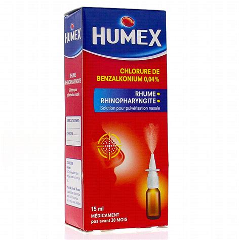 HUMEX Rhume Rhinopharyngite Flacon 15ml Médicament conseil