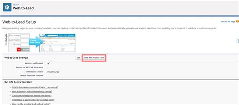 How To Use Web To Lead In Salesforce