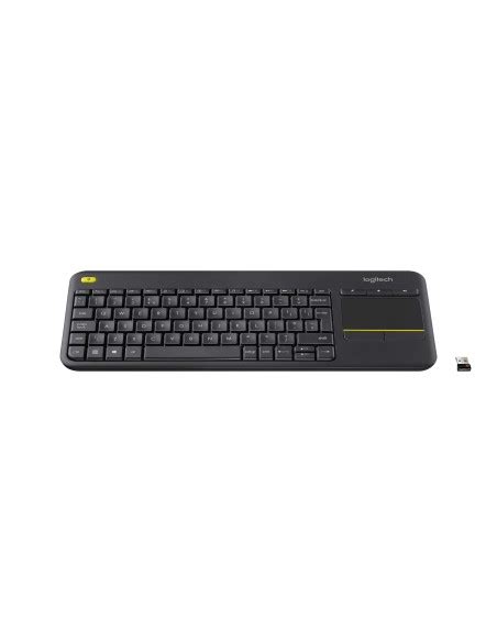 Logitech K400 Plus Tv teclado RF inalámbrico AZERTY Francés Negro