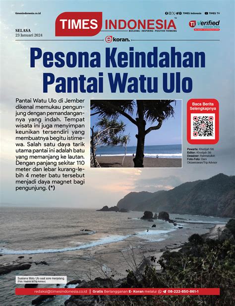 Edisi Selasa 23 Januari 2024 E Koran Bacaan Positif Masyarakat 5 0