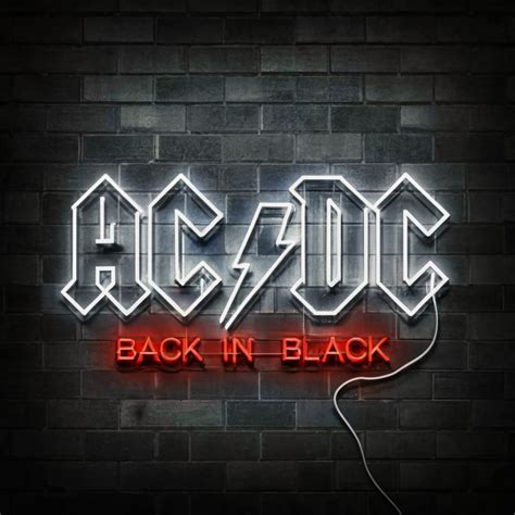 AC DC Back In Black Neon Sign for Bar - A Professional and Eye-Catching ...