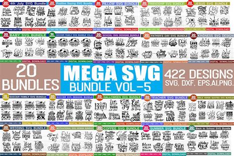 Mega Svg Bundle Vol 5 Bundle · Creative Fabrica