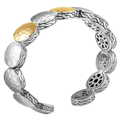 John Hardy Yellow Gold And Silver Dot Collection Contour Cuff Bracelet For Sale At 1stdibs