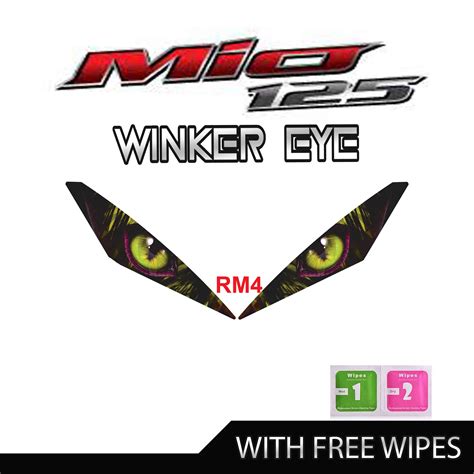 Mio I Winker Eye Sticker Transparent Translucent Vnyl Material