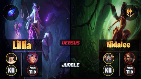 Clid LILLIA Jungle Phase Rush VS NIDALEE Challenger KR Patch 11 5