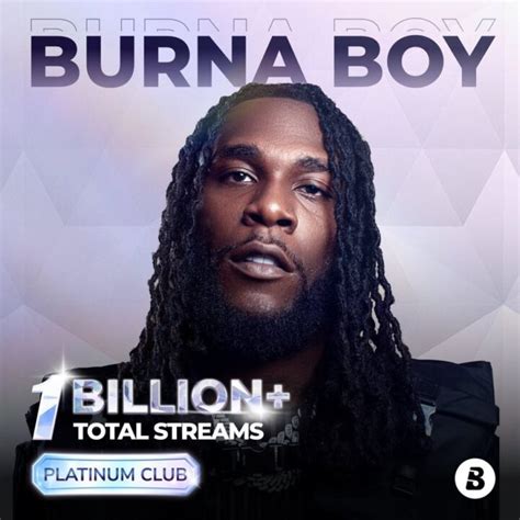 Burna Boy Blazes Past 1b Streams On Boomplay Notjustok